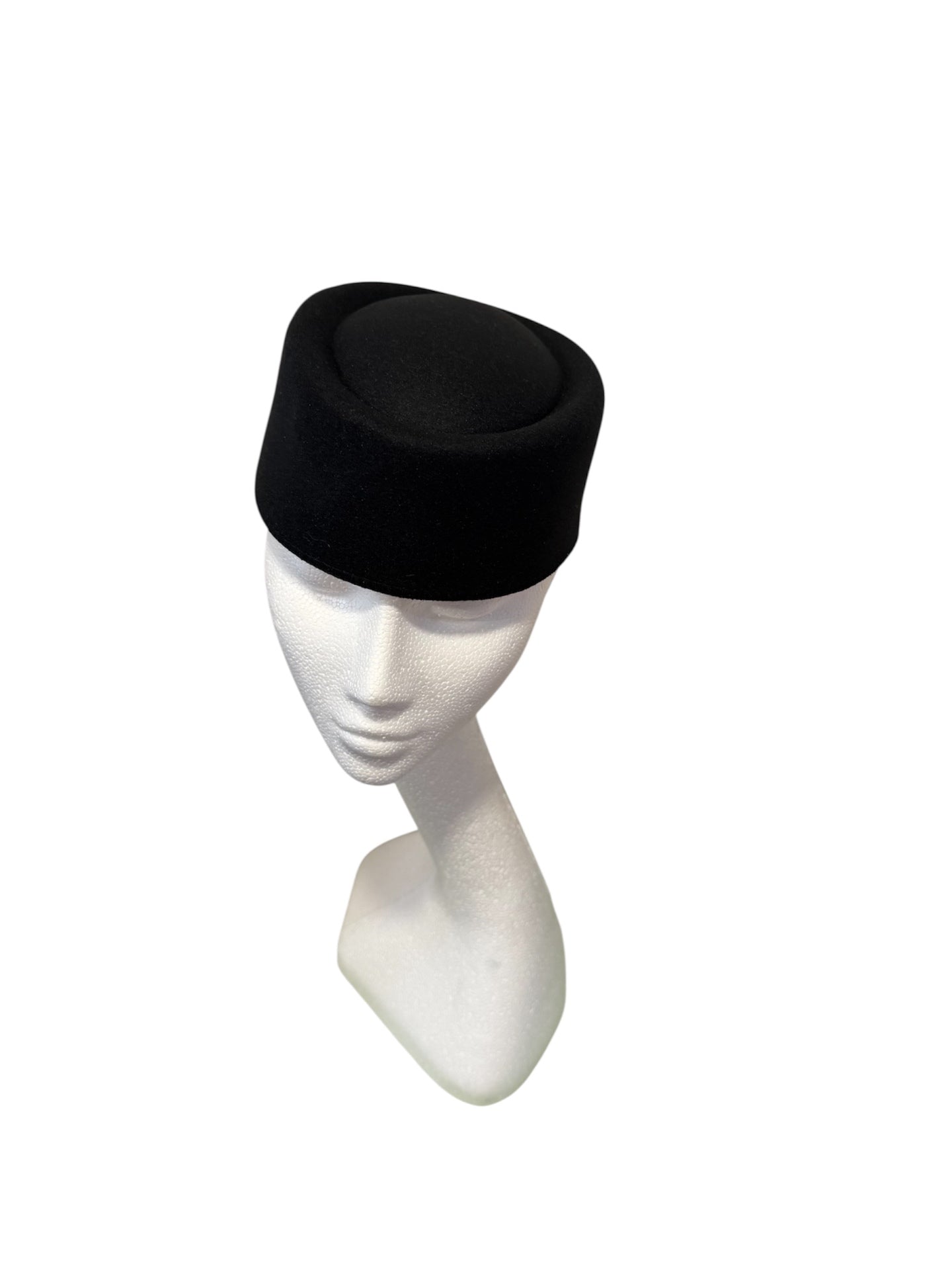 Black Pillbox Hat One Size