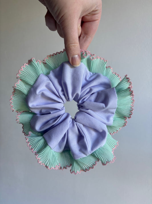 Lavender Frill Scrunchie