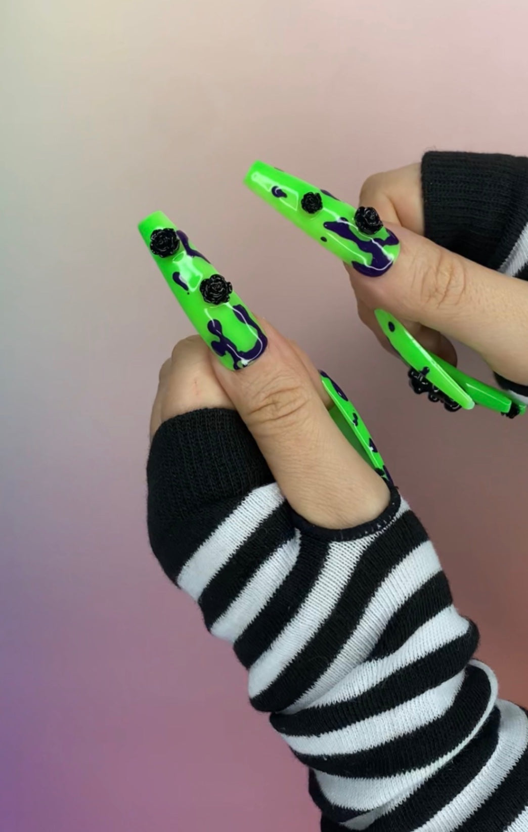Neon Green & Black Gummy Bear