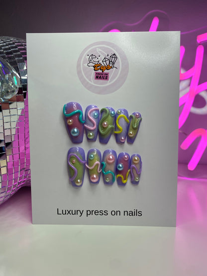 Candy Colour Swirls & Pearls
