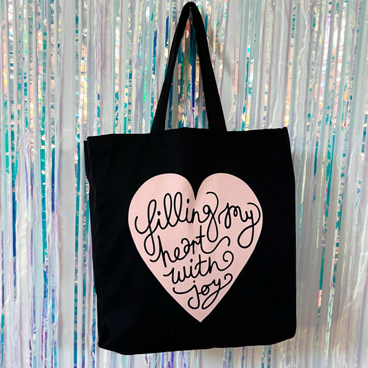Filling my heart with joy tote bag