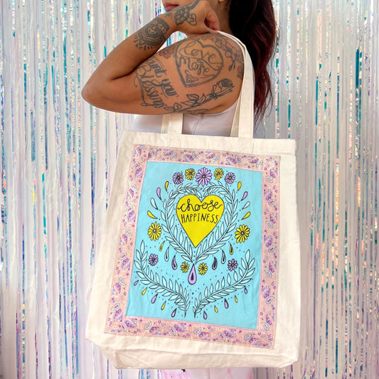 Choose Happiness tote bag