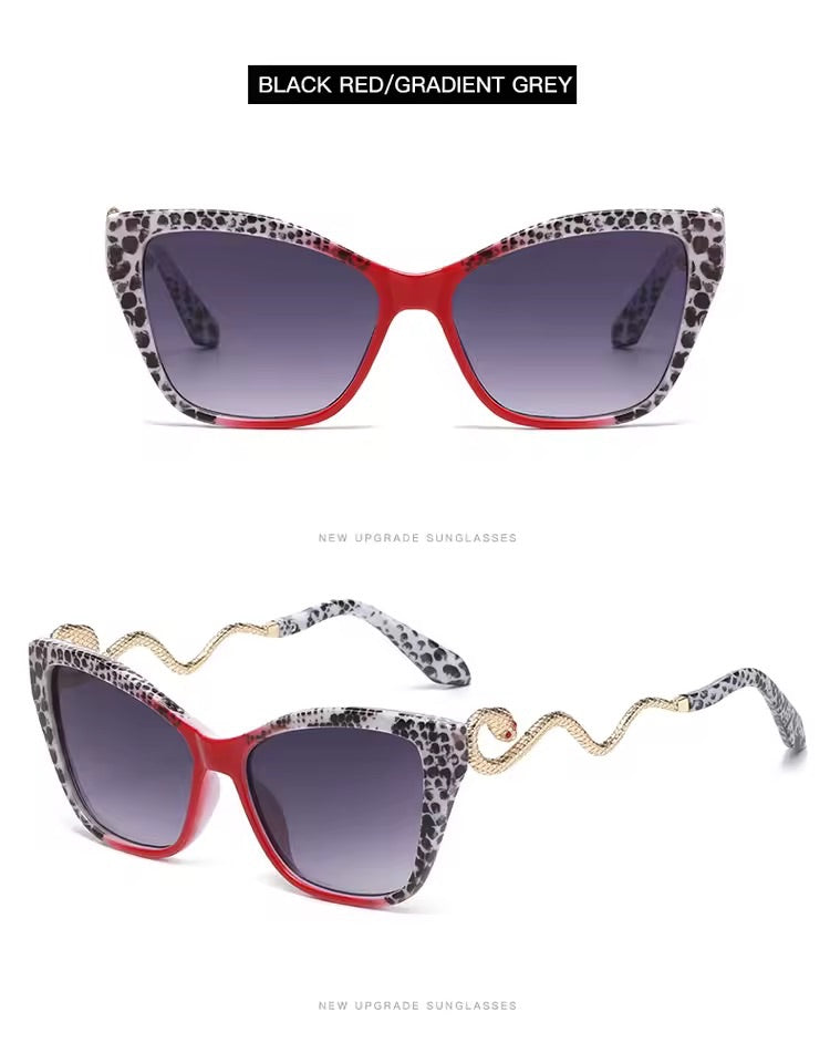 Snake Cat Eye Sunglasses Red
