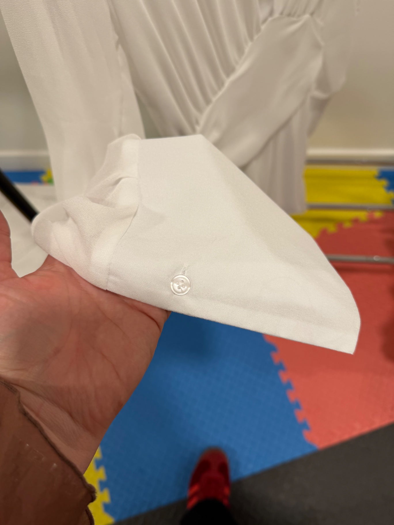 White Sheer Shirt Dress