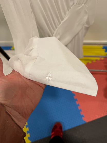 White Sheer Shirt Dress