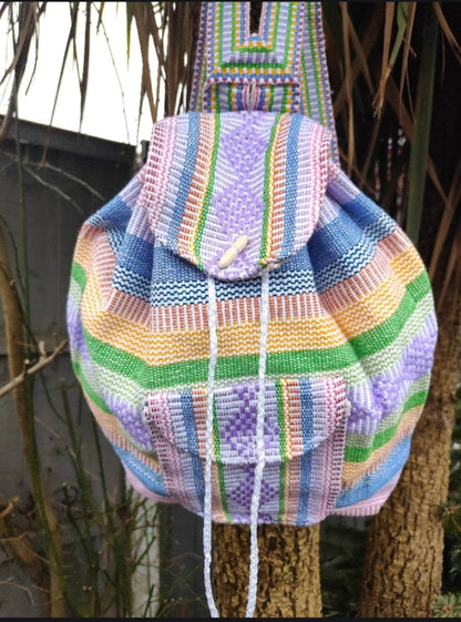 Malia mexican Baja backpack - pastels