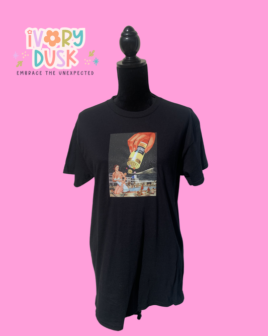 Retro collage tshirt size M