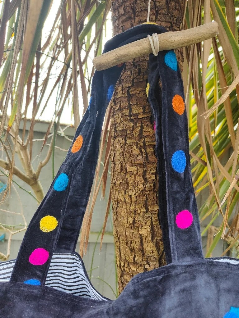 Wanderlust - Velvet oversized tote bag HIPPIE
