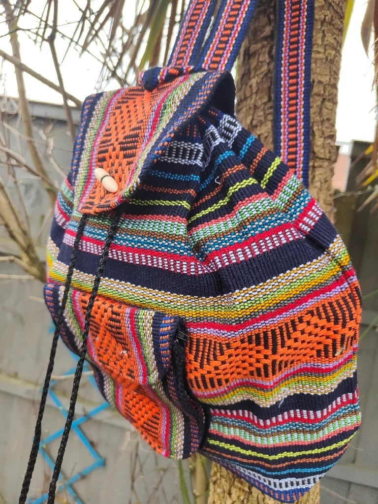 Malia Mexican Baja Backpack- orange