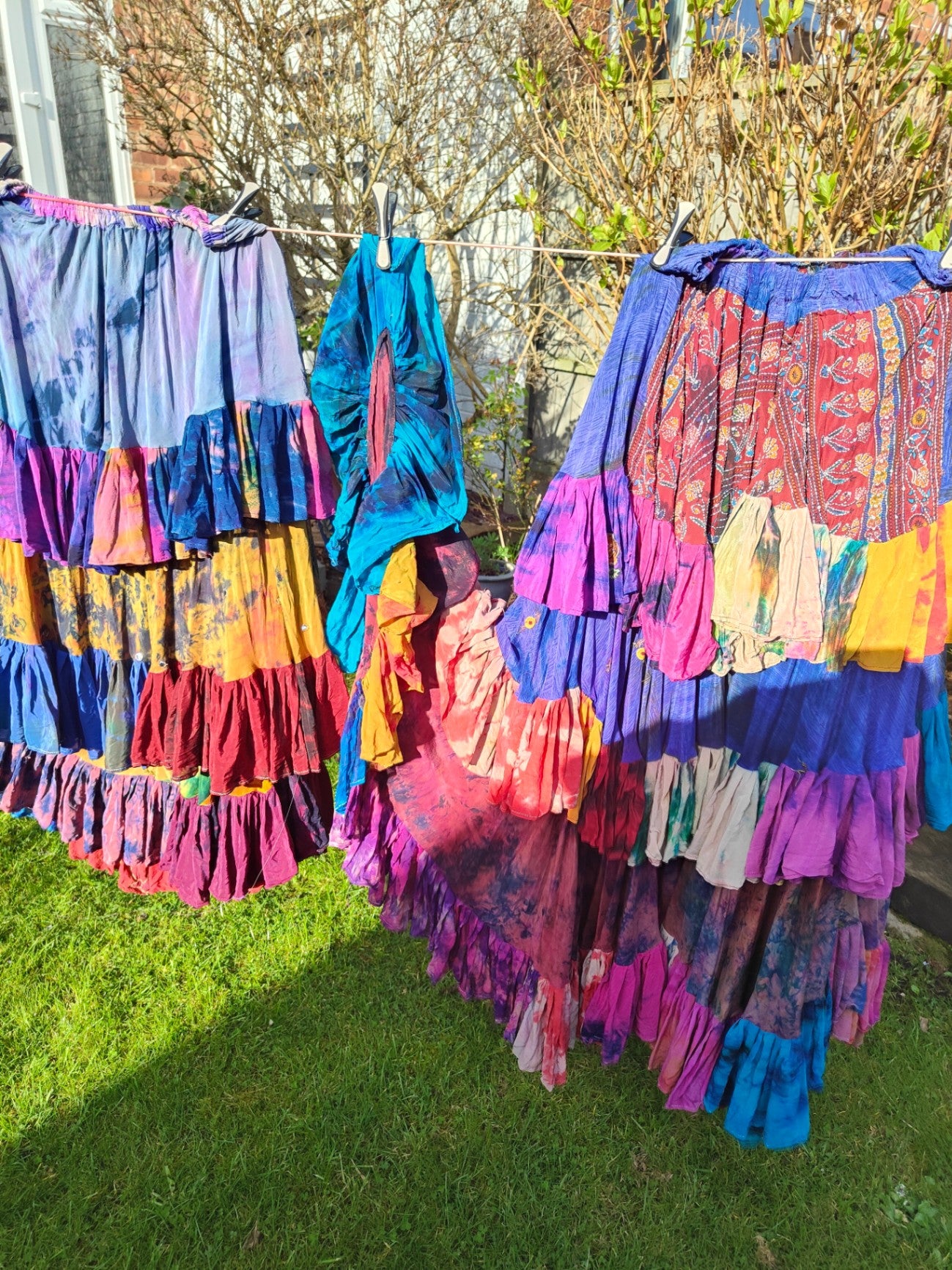 Wanderlust maxi skirt - tiered tie dye