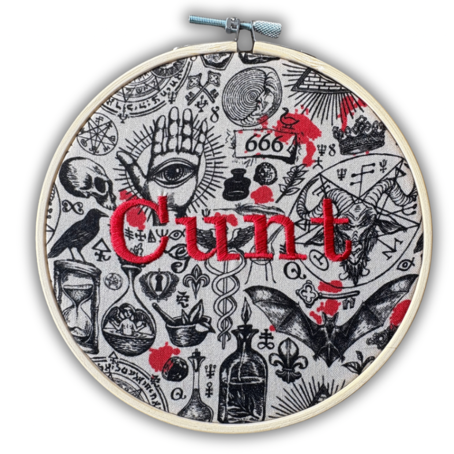 “Cunt” – 3 Inch Embroidered Hoop