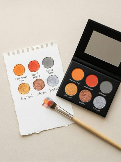 Chainsaw Man Inspired Pochita Chainsaw Heart Eyeshadow Palette