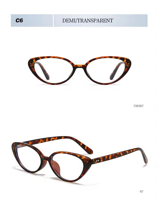 Mini Cat Eye Anti-Blue Light Glasses Tortoise 