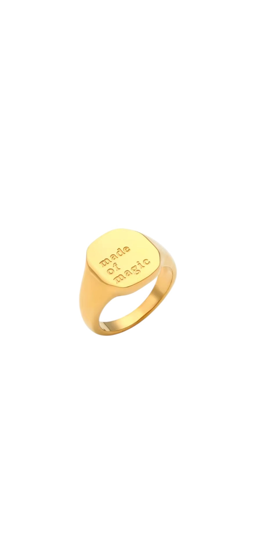 Gold Made Of Magic Signet Ring Size 8
