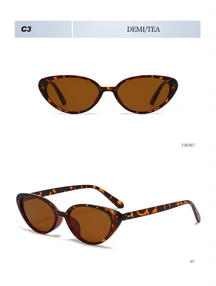 Mini Cat Eye Sunglasses Leopard