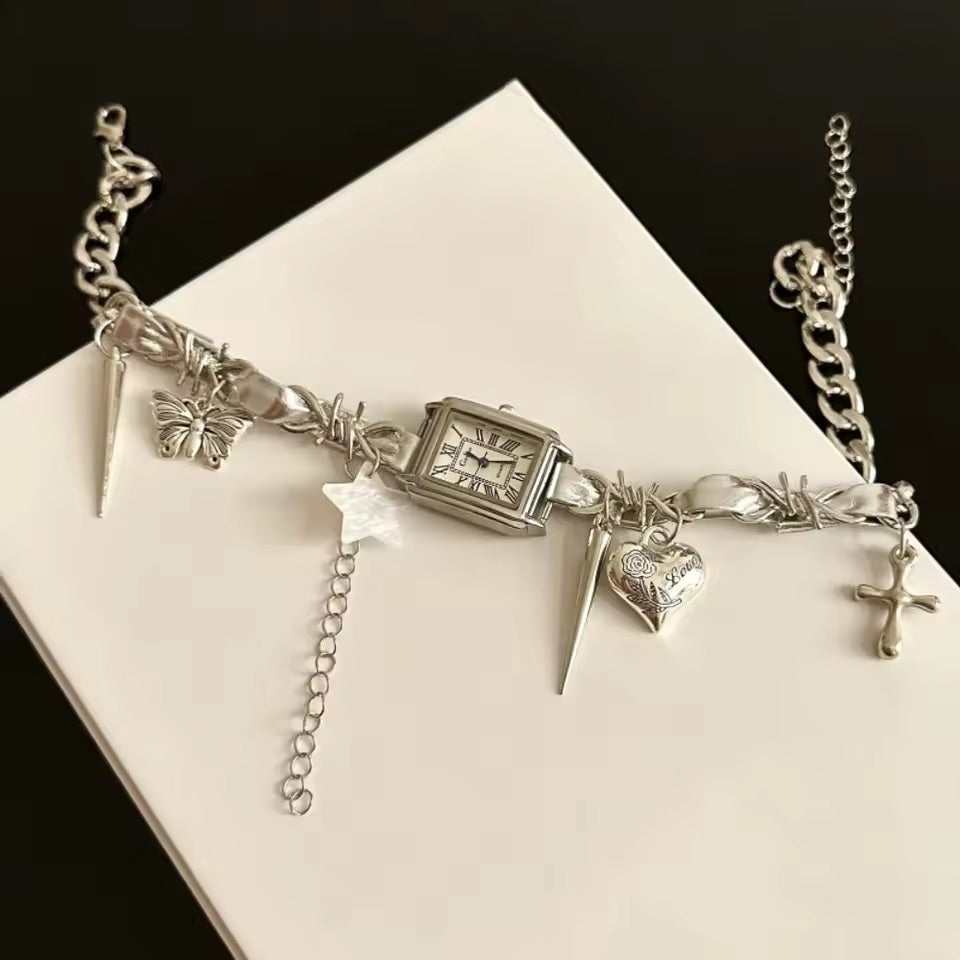 Silver Watch Necklace