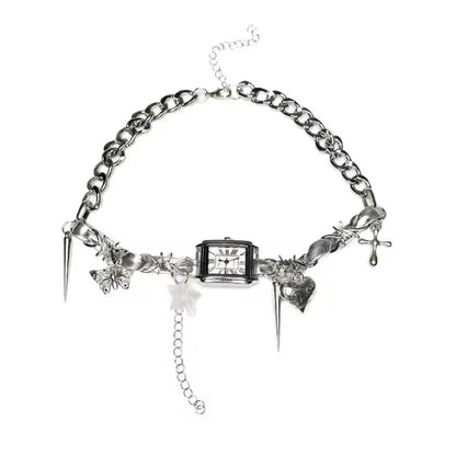 Silver Watch Necklace