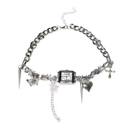 Silver Watch Necklace 