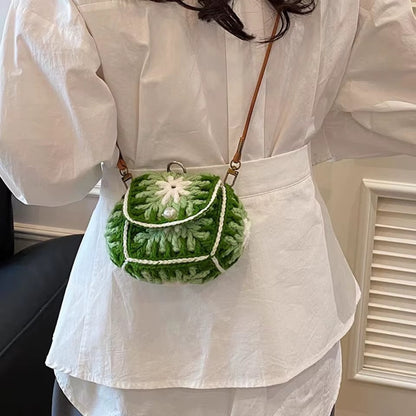 Mini Crochet Green Purse Bag