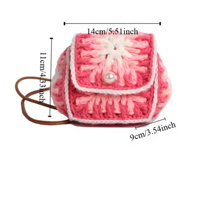 Mini Crochet Green Purse Bag