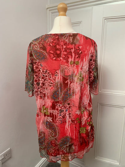 red floral fairy top 