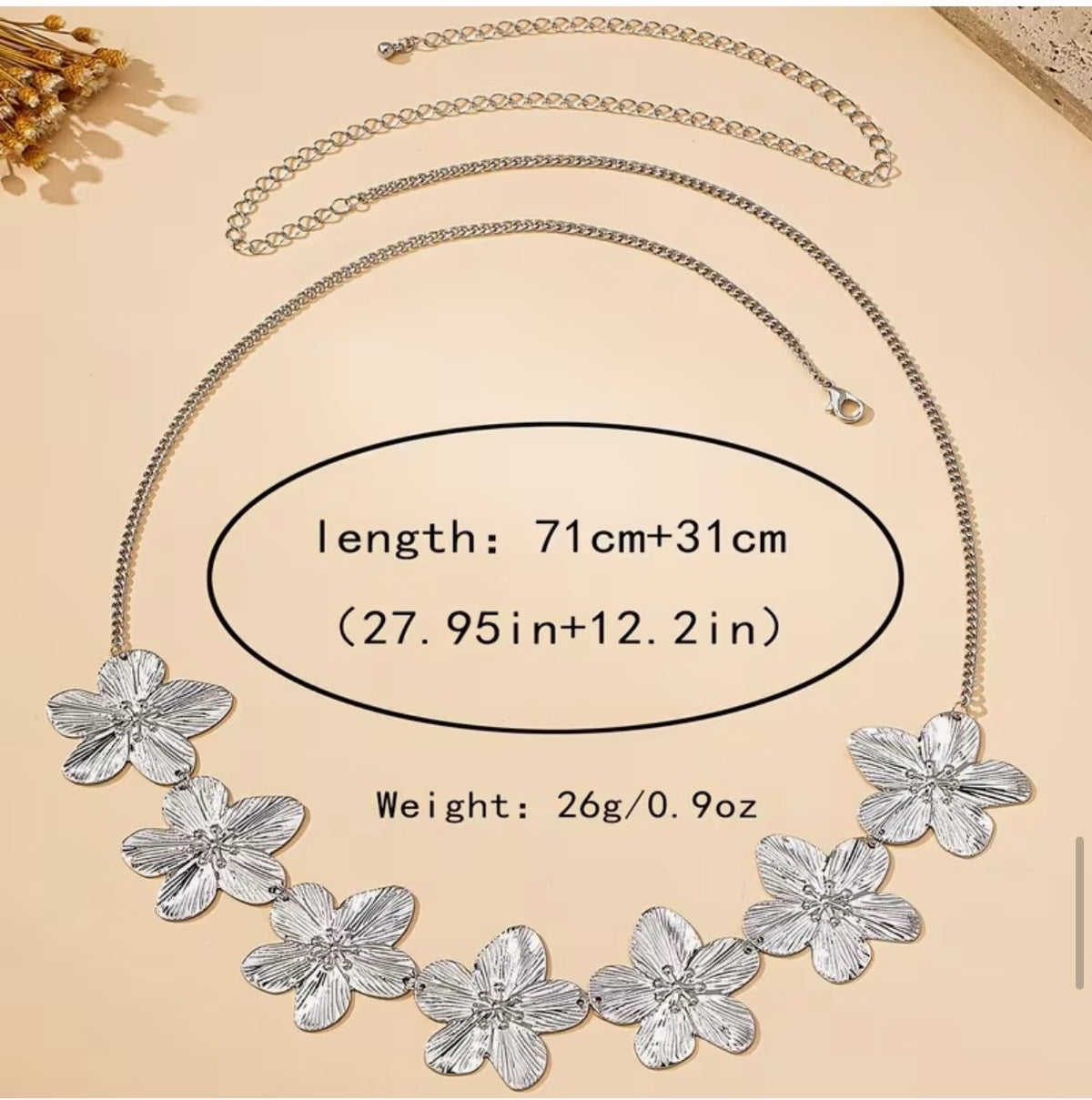 Silver Daisy Chain Belt