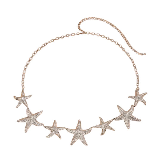 Silver Starfish Chain Belt