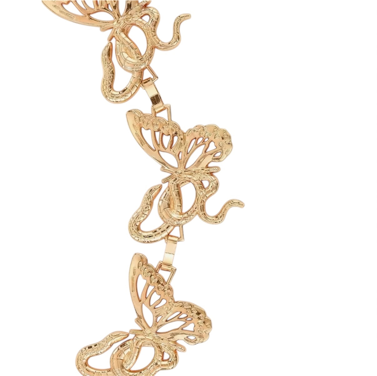 Gold Butterfly Snake Chain Belt