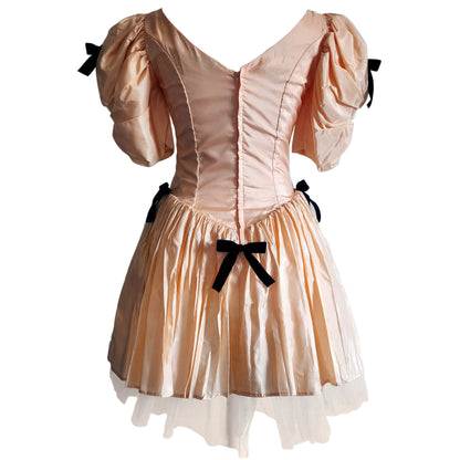 Pretty in Peach 80s Prom Dress
