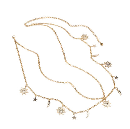 Gold Sun Moon Charm Belt