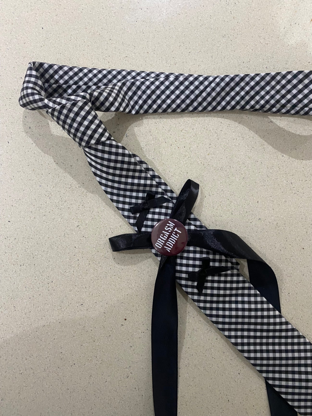 Upcycled Gingham Tie
