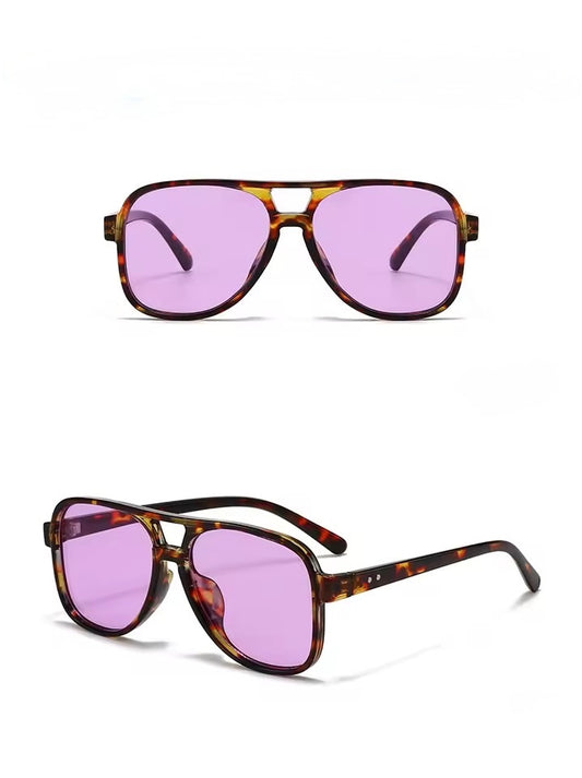 Luna Bloom Aviator Sunglasses – Tortoiseshell Frame with Pink Lens
