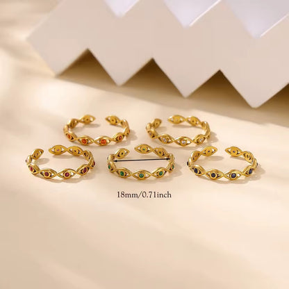 Guardian Eye Ring Clear Gold