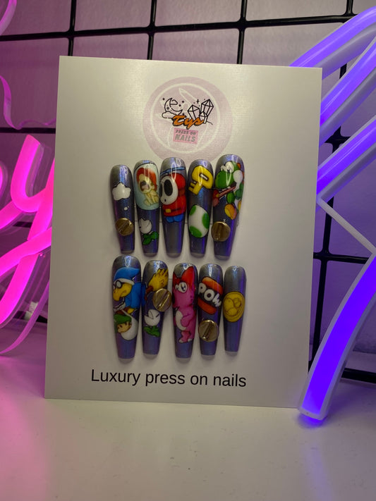 Mario 3D Coin Nails