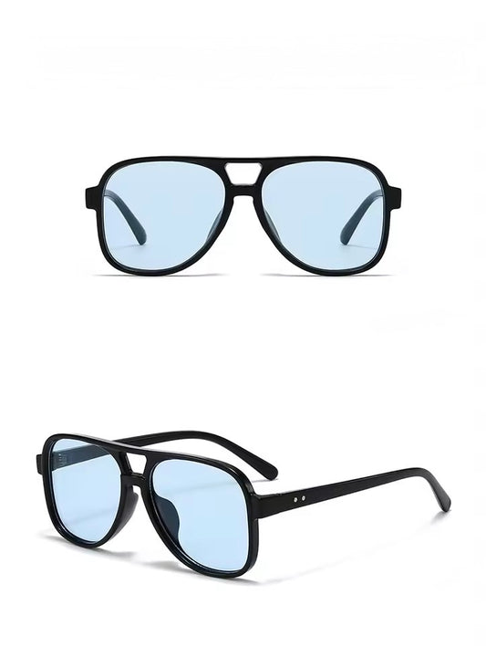Luna Sky Aviator Sunglasses Black Blue