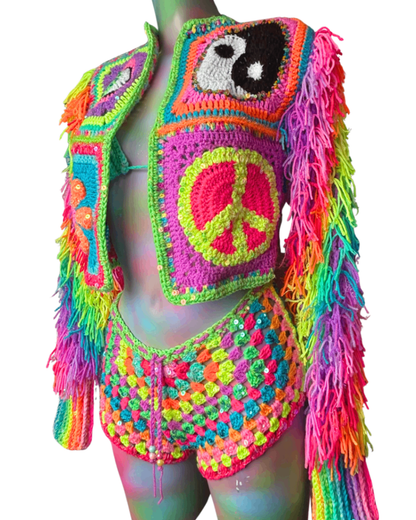Rainbow Paradise Cardi (S) THE MAGIC LABEL