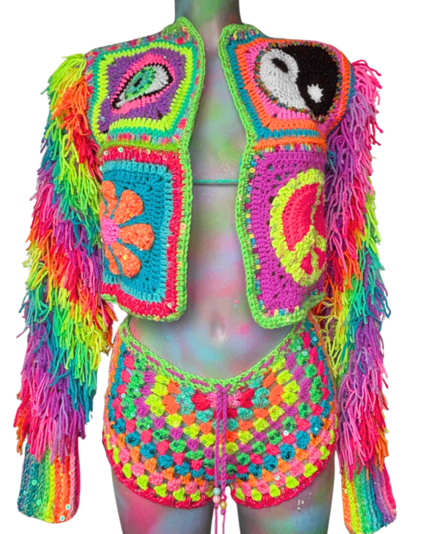 Rainbow Paradise Cardi (S) THE MAGIC LABEL