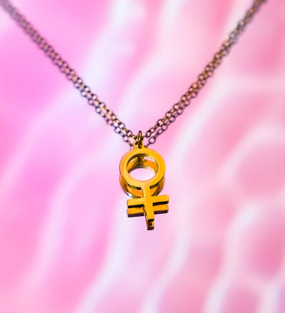 Gold venus necklace - 16 inches