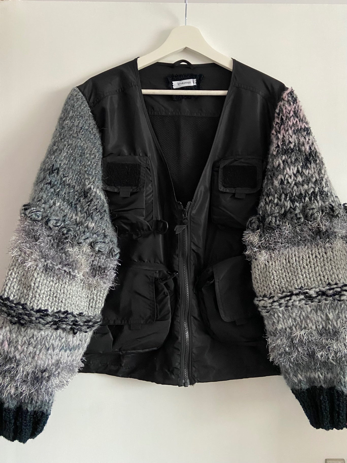Black & Grey Multi Pocket Jacket
