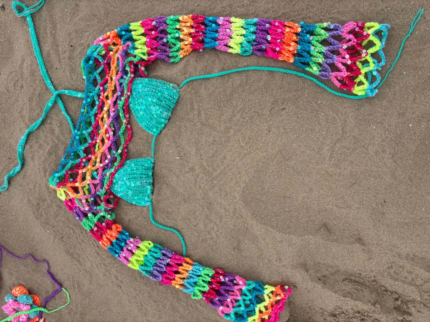 Rainbow crochet shrug (XS/S) THE MAGIC LABEL