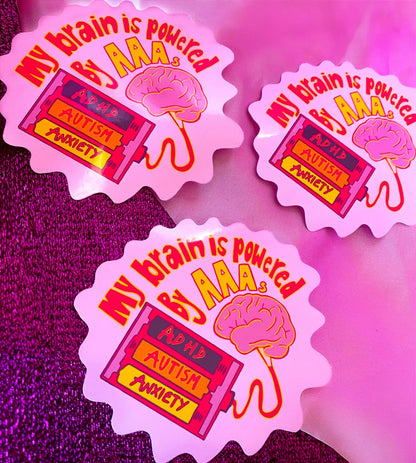 Autism, Adhd & Anxiety sticker 