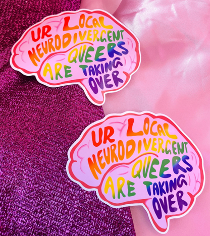 Neurodivergent queer sticker 