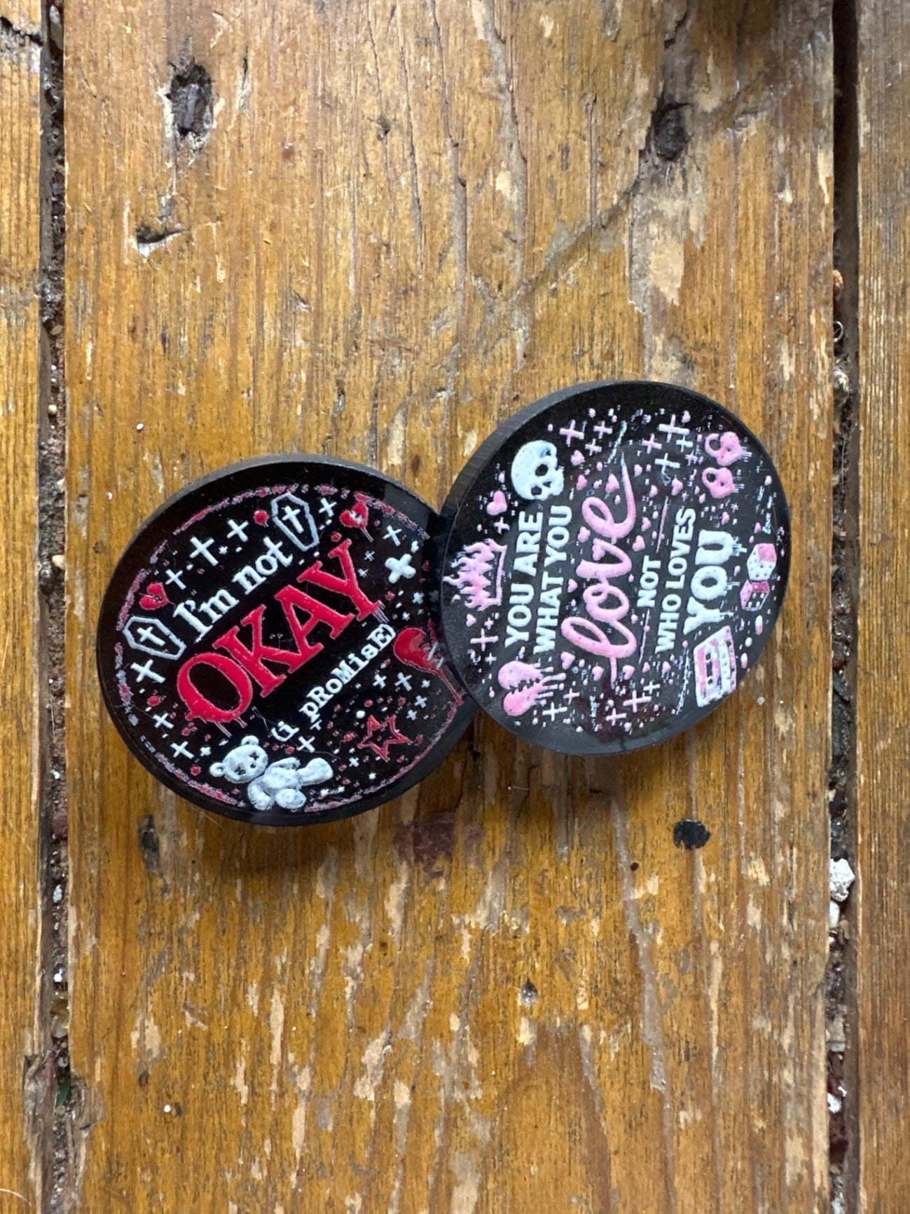 Emo Acrylic Pin Badge