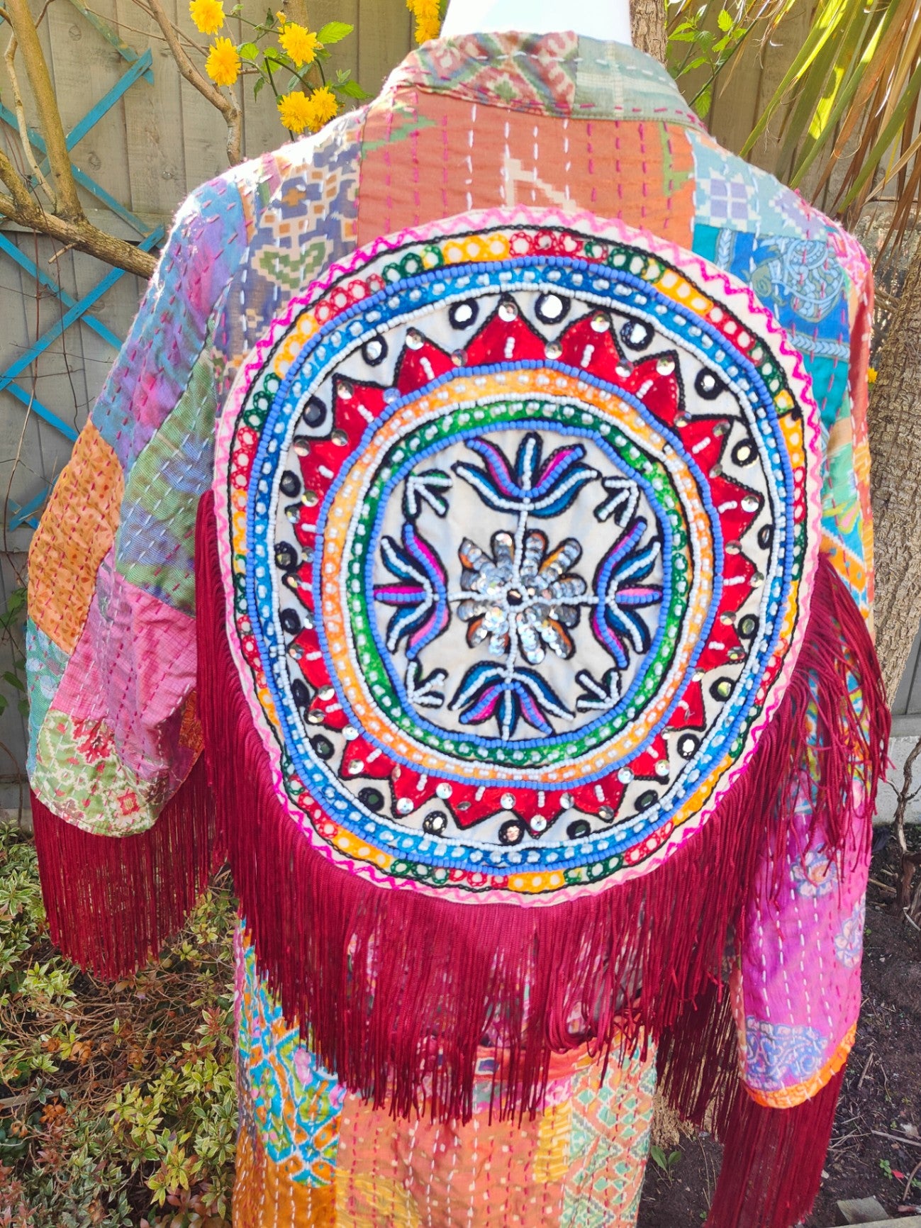 Fiesta kaftan with embroidered back