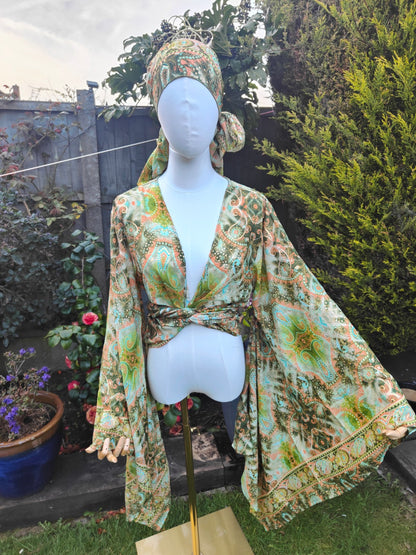 Pefkos co ord set top and sarong scarf 