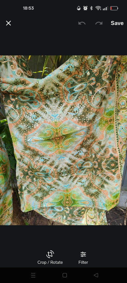 Pefkos co ord set top and sarong scarf 