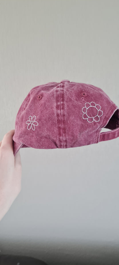 Floral Design Red Cap