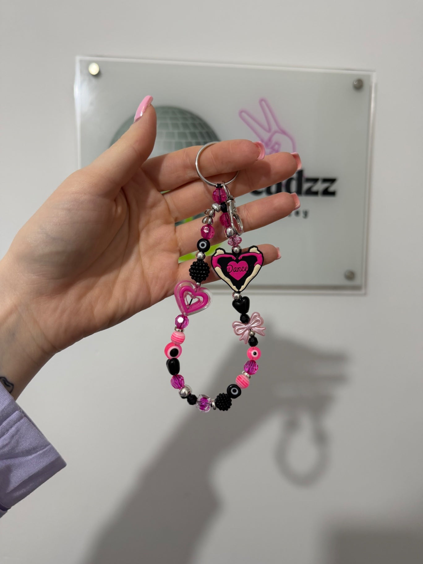 ‘Dance’ keyring - silver