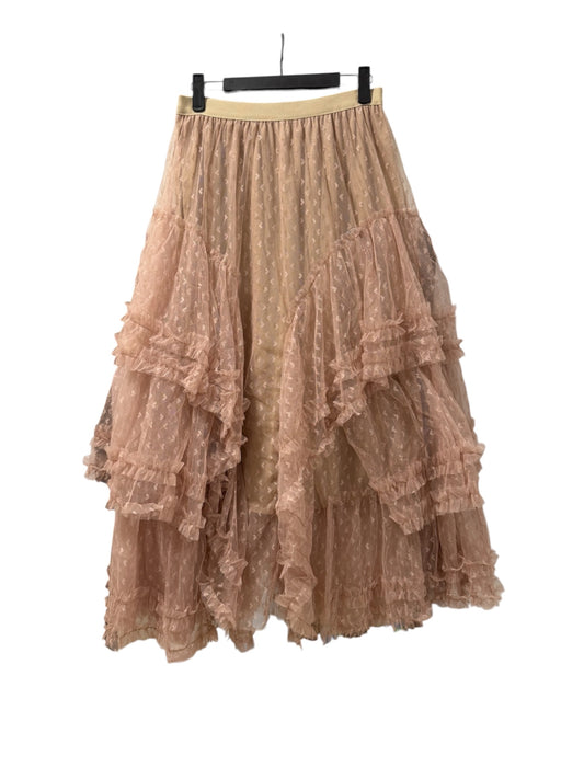 Apricot Love Heart Western Maxi Skirt
