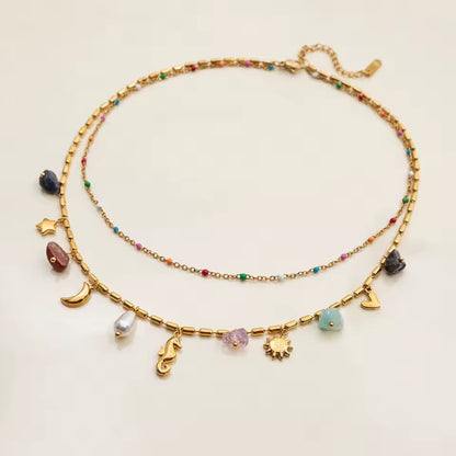 ✨ Moon Dance Talisman Charm Necklace Gold